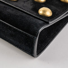 Saint Laurent Kate Stud Suede Black