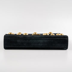 Saint Laurent Kate Stud Suede Black