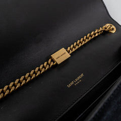 Saint Laurent Kate Stud Suede Black