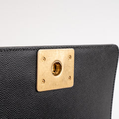 Chanel Caviar Small Black Boy Gold Hardware