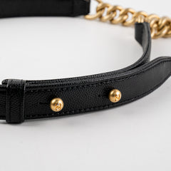 Chanel Caviar Small Black Boy Gold Hardware