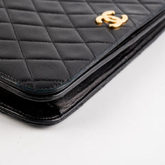 Chanel Vintage Flap Clutch Shoulder Bag Black