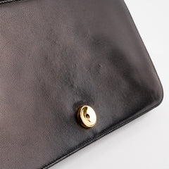 Chanel Vintage Flap Clutch Shoulder Bag Black