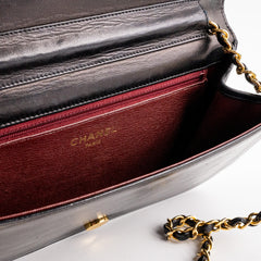 Chanel Vintage Flap Clutch Shoulder Bag Black
