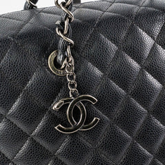 Chanel Caviar Shoulder Tote Bag Black