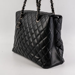 Chanel Caviar Shoulder Tote Bag Black
