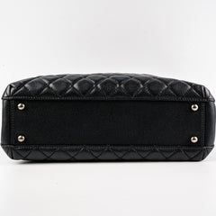 Chanel Caviar Shoulder Tote Bag Black