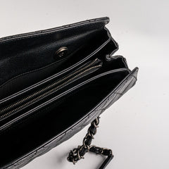 Chanel Caviar Shoulder Tote Bag Black
