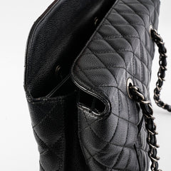 Chanel Caviar Shoulder Tote Bag Black