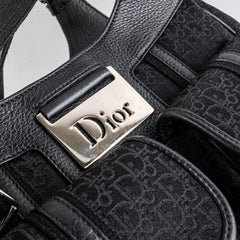 Christian Dior Canvas Shoulder Bag Black
