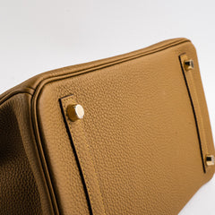 Hermes Birkin 30 Bronze Dore Togo with GHW - Stamp Y 2020