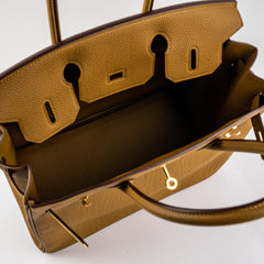 Hermes Birkin 30 Bronze Dore Togo with GHW - Stamp Y 2020