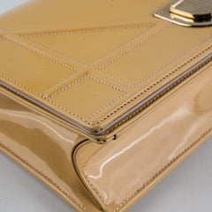 Christian Dior Diorama Medium Patent Shoulder Bag Yellow