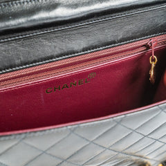 Chanel Vintage Black Lambskin Flap Bag HOLD