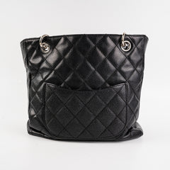 Chanel PST Caviar Black Shoulder Tote Bag