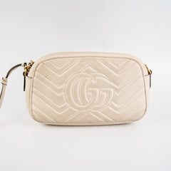 Gucci Small Marmont White Crossbody Bag