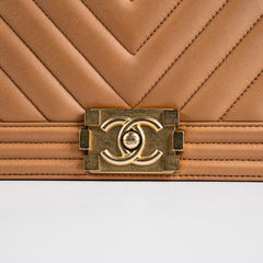 Chanel Old Medium Boy Caramel