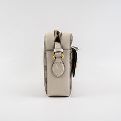 Gucci Horsebit Monogram White Crossbody Bag