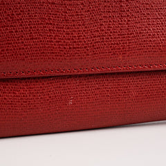 Saint Laurent Red Leather Clutch