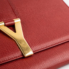 Saint Laurent Red Leather Clutch