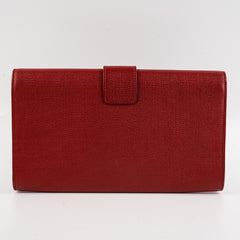 Saint Laurent Red Leather Clutch