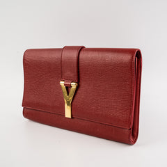 Saint Laurent Red Leather Clutch