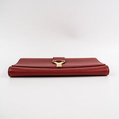 Saint Laurent Red Leather Clutch