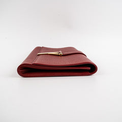 Saint Laurent Red Leather Clutch