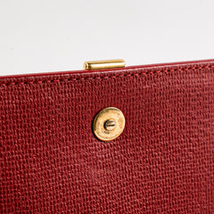 Saint Laurent Red Leather Clutch