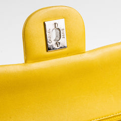 Chanel Classic Flap M/L Yellow Lambskin Bag