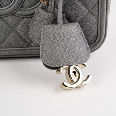 Chanel Medium Filigree Grey Caviar