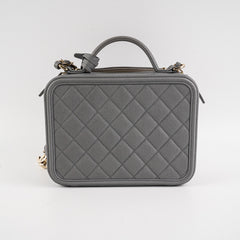 Chanel Medium Filigree Grey Caviar