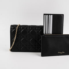 Christian Dior Lady Dior Pouch Black Crossbody Bag