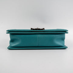 Chanel Old Medium Boy Blue Crossbody Bag