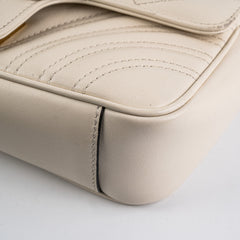 Gucci Small Marmont GG White Shoulder Bag