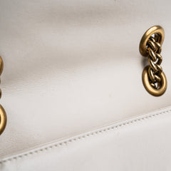 Gucci Small Marmont GG White Shoulder Bag