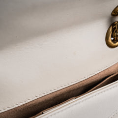 Gucci Small Marmont GG White Shoulder Bag