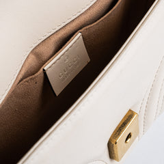 Gucci Small Marmont GG White Shoulder Bag