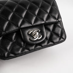 Chanel Square Mini Lambskin Black Bag