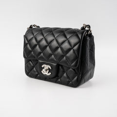 Chanel Square Mini Lambskin Black Bag