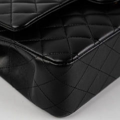 Chanel Classic Flap Medium/Large Lambskin Black Bag - Microchipped