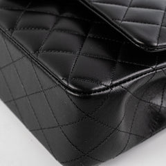 Chanel Classic Flap Medium/Large Lambskin Black Bag - Microchipped