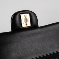Chanel Classic Flap Medium/Large Lambskin Black Bag - Microchipped