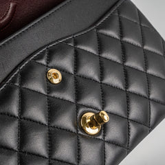 Chanel Classic Flap Medium/Large Lambskin Black Bag - Microchipped