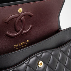 Chanel Classic Flap Medium/Large Lambskin Black Bag - Microchipped