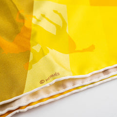 Hermes Square 90cm Yellow/Orange Scarf