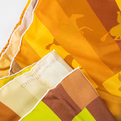 Hermes Square 90cm Yellow/Orange Scarf