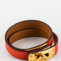 Hermes Mini Kelly Double Red Bracelet