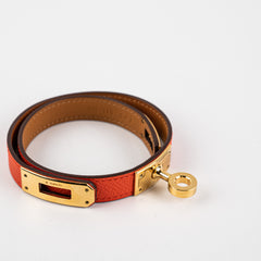 Hermes Mini Kelly Double Red Bracelet