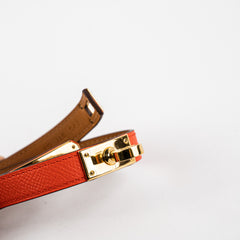 Hermes Mini Kelly Double Red Bracelet